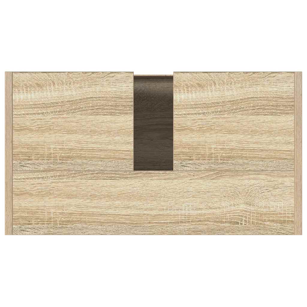 Bathroom Cabinet Sonoma Oak Finish 60 x 33 x 61 cm Particleboard