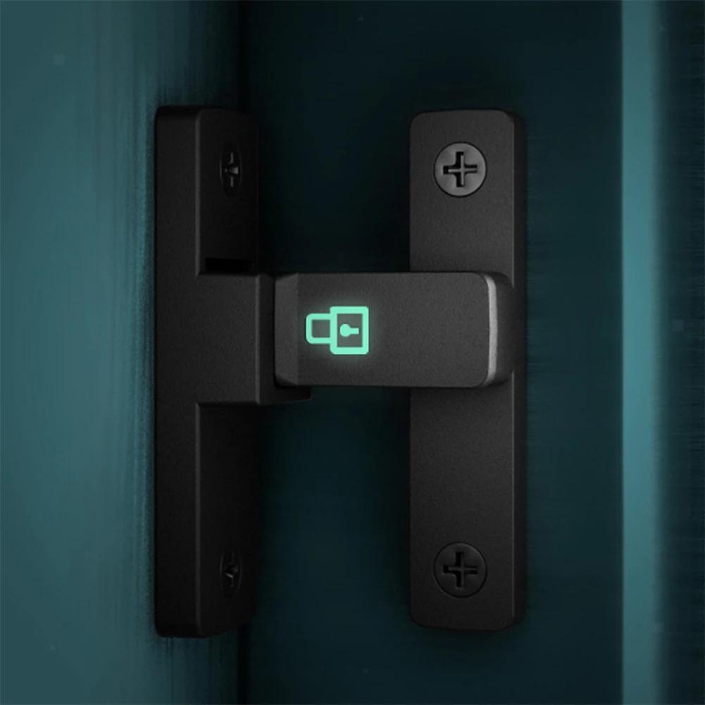 Leuchtender Türriegel, 90-Grad-Schiebetürschloss, frei stanzbarer Innentürriegel, rechtwinkliger Schiebetorschloss-Hardware