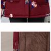 Women's Coat Down Cotton Jacket Autumn Winter Print Parkas Thick Plush Cotton Jacket Hooded Female Casual Warm Outerwears