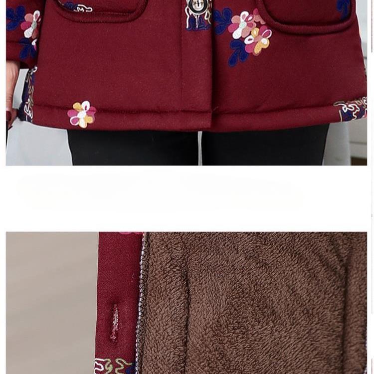 Women's Coat Down Cotton Jacket Autumn Winter Print Parkas Thick Plush Cotton Jacket Hooded Female Casual Warm Outerwears