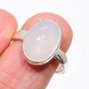 Rose Quartz Gemstone 925 Sterling Silver Jewelry Ring Size Adjustable KJ-345
