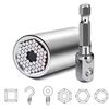 Universal Socket Wrench Head Set Sleeve Gadget 7-19mm Power Drill Adapter Spanner Key Nut Magic Grip Multi Hand Tools Multitool