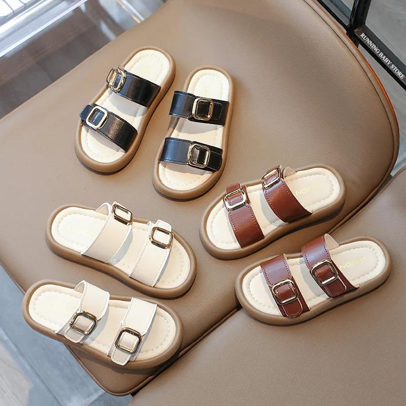 Home Shoes Girl Summer Beach Sandals Anti-slip House Bathroom Slides Casual Kids Girls Platform Slippers