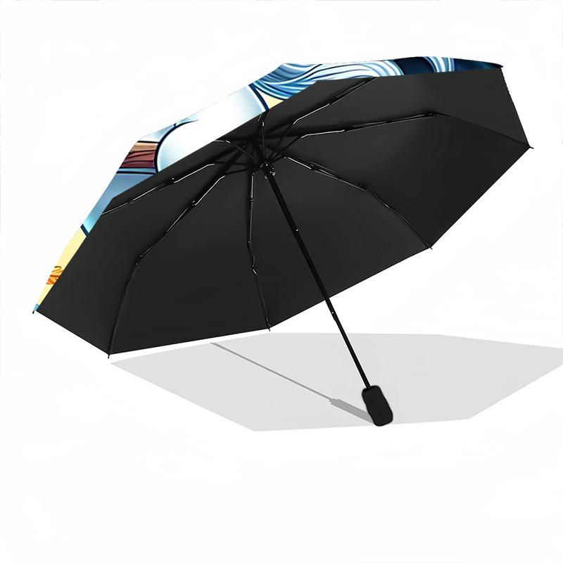 1pc Beautiful witch ghost Durable Cartoon Folding Cartoon Umbrella, Portable Compact Umbrella for Men and Women P013