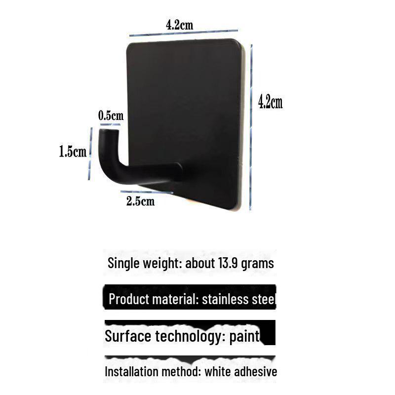 Stainless Steel Punch-Free Wall-Mounted Couple Coat Hooks