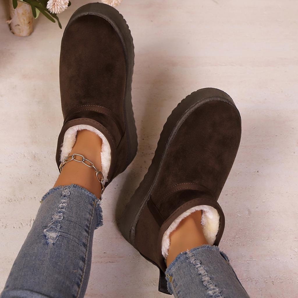 Fashion Shallow Low-cut Warm Comfortable Shoes Women Fashion Short Shoes 2025 New Winter Warm Boots Fur Ladies Snow Boots