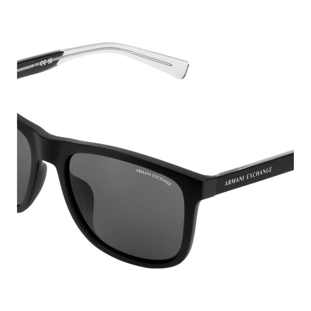 ARMANI EXCHANGEAE Lightweight sunshade Monogram Plate frame Square Sunglasses Unisex Couple Dark Grey