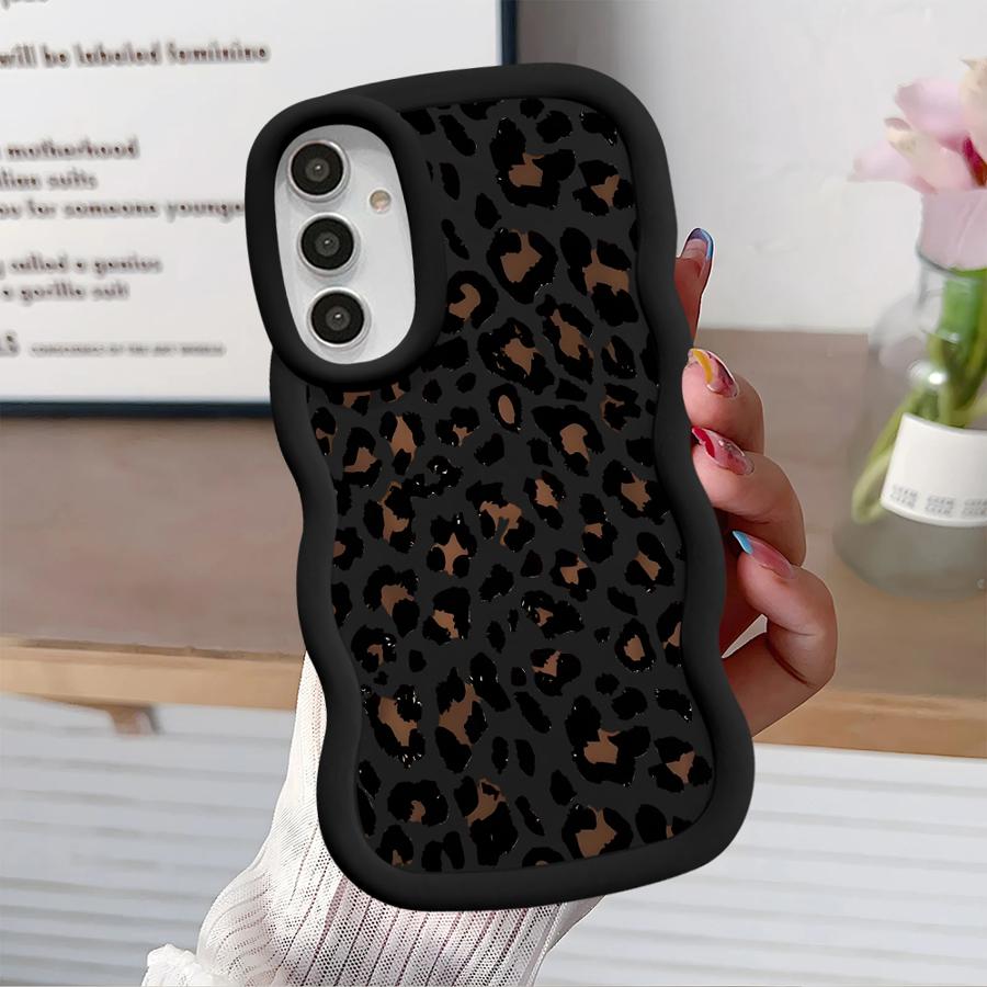 Brown Leopard Print Soft Phone Cover Case for Samsung Galaxy A16 A52 A12 A14 A13 A21s A11 A15 A05 A03 A04 A22 A06 A23 A53 A33