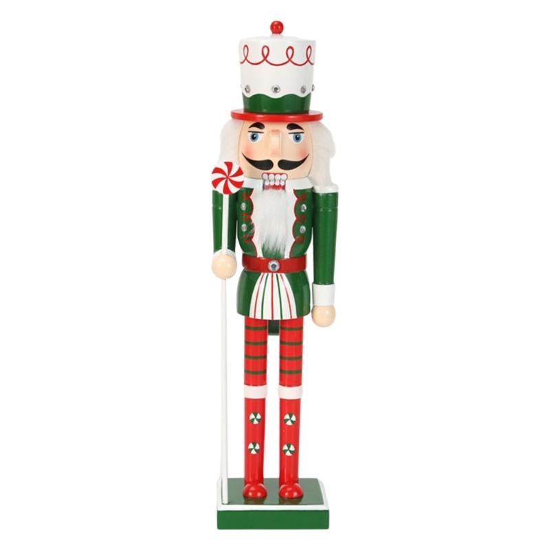 Candy Series Holiday Decoration 50CM Wood Nutcrackers Candy Series Ornament for Christmas Tree and Home Decors