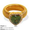 Vintage Zircon Heart Ring Thick Thick Finger Ring Elegant Women's Jewelry  Jewelry Accessories