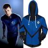Zip Fantastic Four Hoodie Sweatshirt Sweater Unisex Cosplay Costume Coat Tops