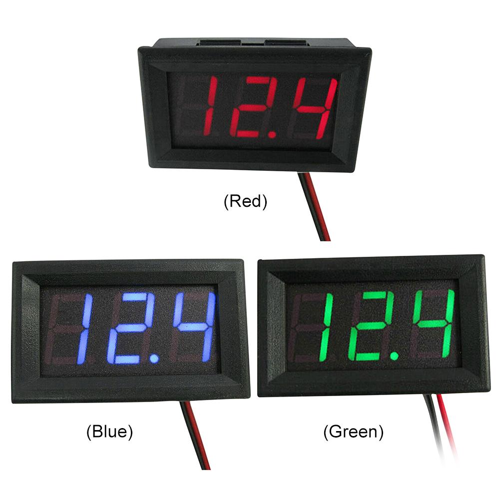 DC4.5V-30V Voltage Panel Meter LED Display 0.56 Inch Volt Instrument Tool Voltage Gauge for 6V 12V Electromobile Motorcycle Car