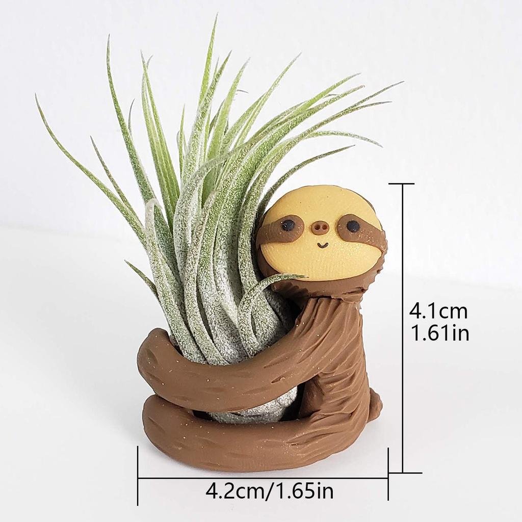 Luftpflanzenhalter Einzigartig, Faultier-Geschenke für Frauen Pflanzenliebhaber Gärtner Kollegen Mädchen, Niedliche Faultier-Deko für Zuhause Büro Schreibtisch