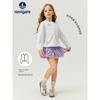 Navigare Italian Small Sailboat Children's Knitted Cardigan Sweater Spring Girls' White Jacket with Bow Top