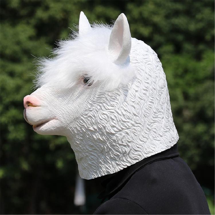 Maschera di Carnevale Pecora di Halloween Maschera Animale Cosplay a Testa Intera per Donna Uomo Travestimenti di Halloween Cosplay Carnevali