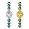 Light Luxury Women's Watches Waterproof Circular Dial Green Jewelry Bracelet Quartz Wristwatch High Temperament Ladies' Watch