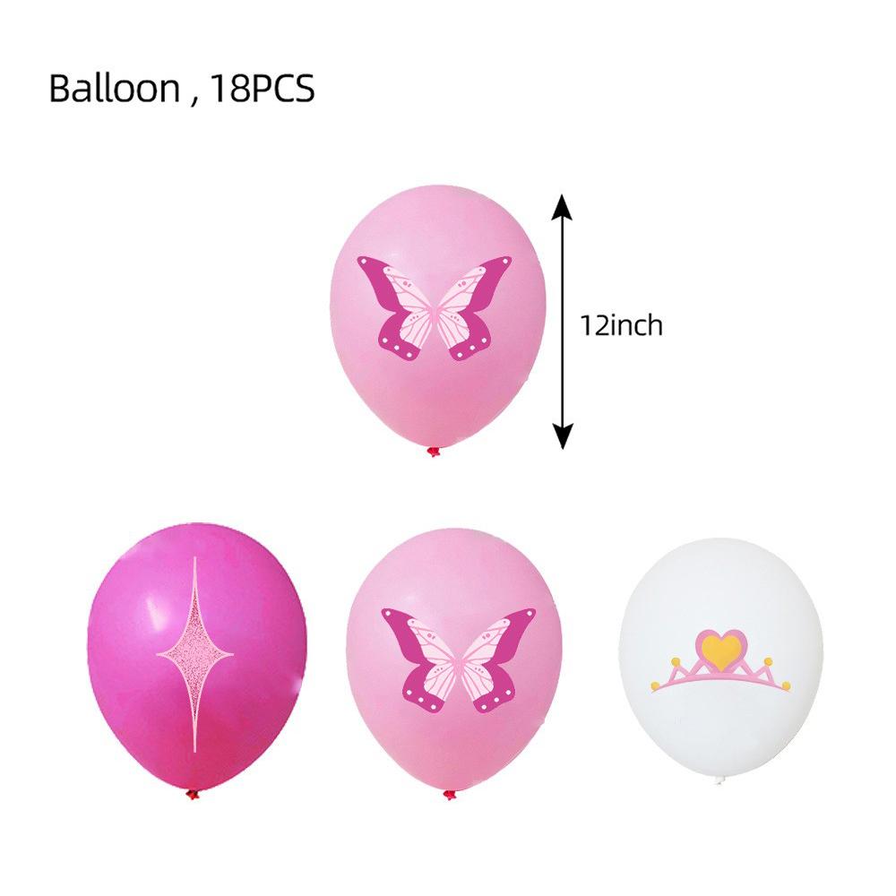 44 de bucăți de decorațiuni pentru petreceri tematice Barbie includ Banner Balloon Cake Topper