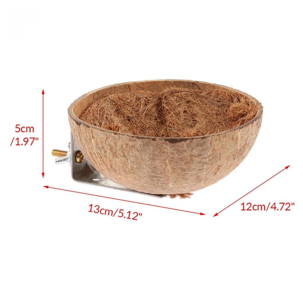 Coconut Shell Creative Sleeping Nest Parrot Toy Training Use Rope Cage Decoration Perch Resting