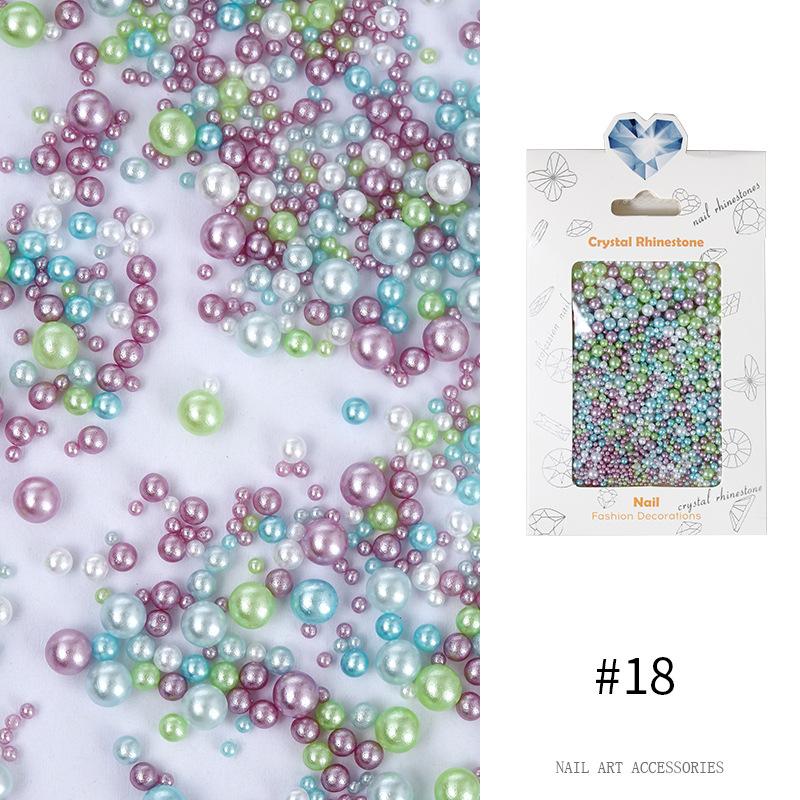 Pearl Nail Art Highlight Pearl 1.5Mm-4Mm Round Pearl Mixed Japanese Matte Gold Matte Silver Jewelry