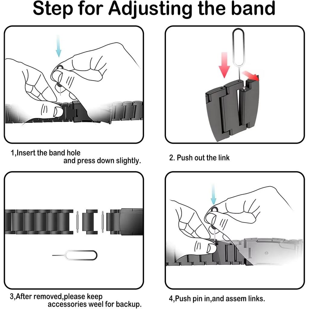 Titanium Strap for Samsung Galaxy Watch 8 40mm 44mm 8Classic 46mm Luxury Bracelet for Samsung Galaxy Watch Ultra 47mm/Ultra 2025