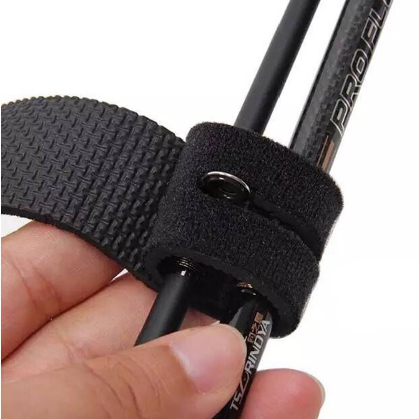 Available: Non-Slip Fishing Rod with Holder Strap & Velcro Tie Strap for Diving 25x3 cm чёрный