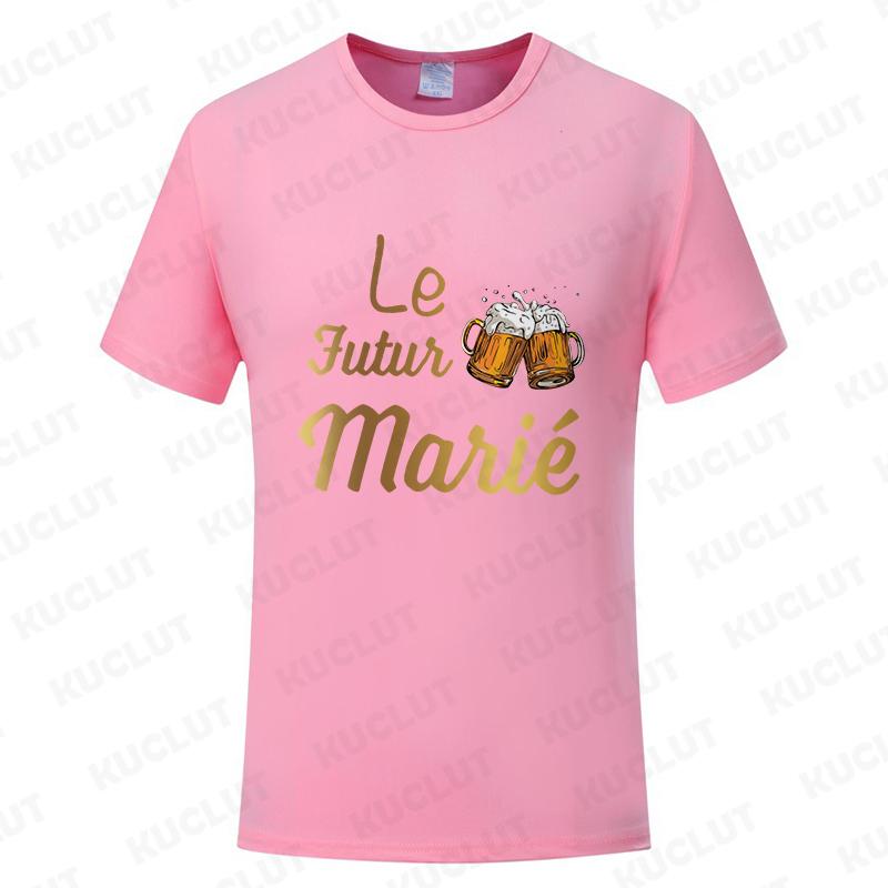 French Evg Team Married Tops Single Farewell Bachelor Party T Shirt Future Groom Man Tshirt Fashion Beer Graphic Wedding Tees