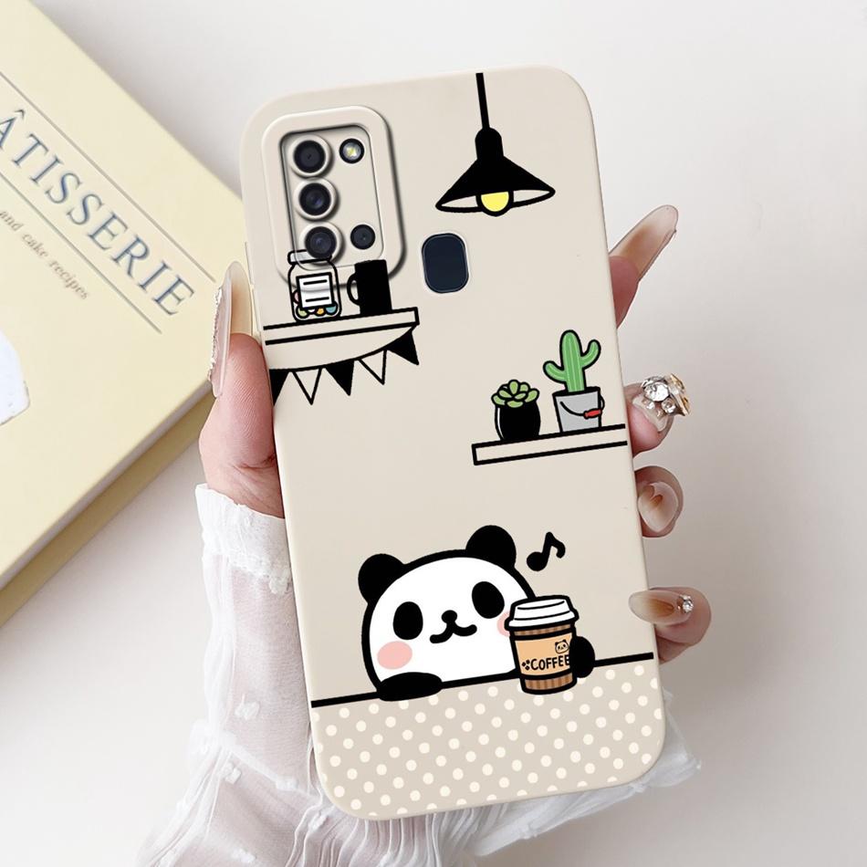 For Samsung Galaxy A21s Case Samsung A21S A 21S SM-A217F Elegant Printing Soft Silicone Camera Protective Shockproof Phone Cases
