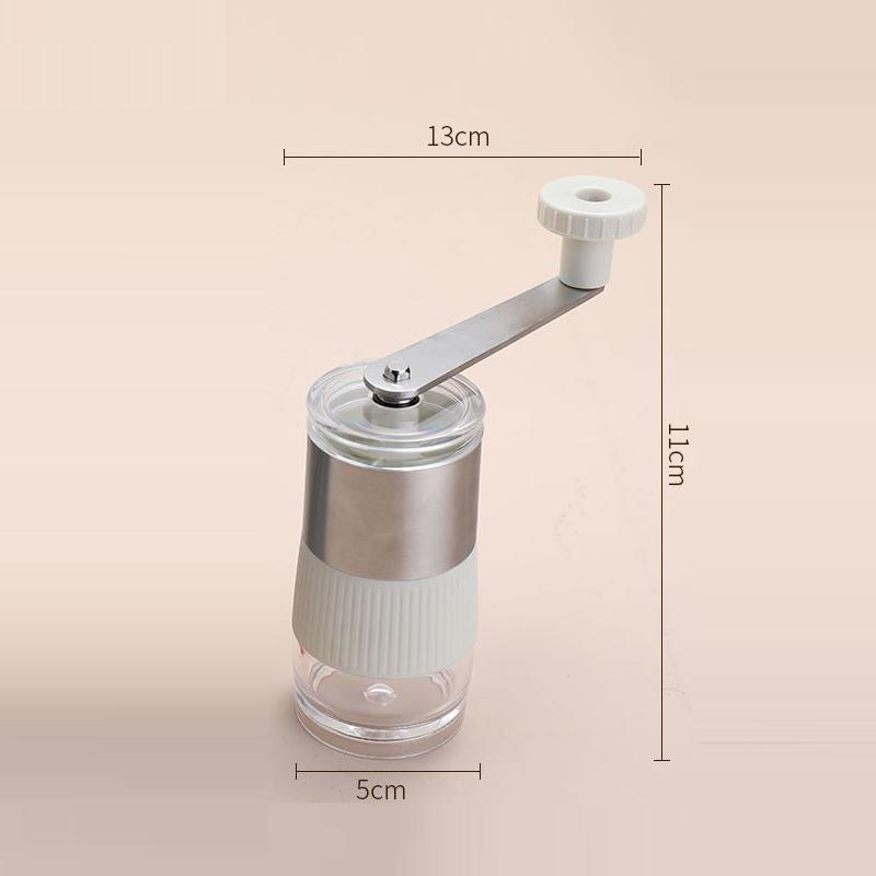 

Мини ручная кофемолка с ручным приводом, удобная, корпус из нержавеющей стали 304, керамический жернов, для кофейных зерен, визуальная кофемашина, портативная