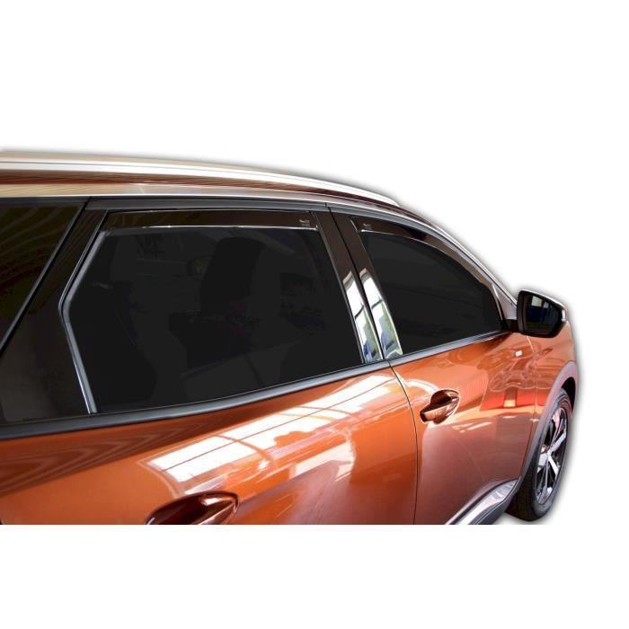 Déflecteurs D'air - J&J AUTOMOTIVE - Peugeot 3008 2 - Fumé - Acrylique Renforcé - Installation Facile