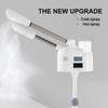 Dual-Function Facial Steamer with Touch Screen Timer, Cold/Hot Mist, LED Lamp, and Magnifying Glass