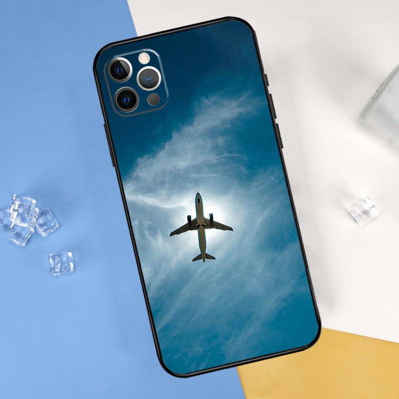 Aircraft Airplane Fly Travel Phone Case For iPhone 15 Pro 16 Pro 11 13 14 Pro Max 12 Mini XR 16 15 Plus 16e Cover Shell