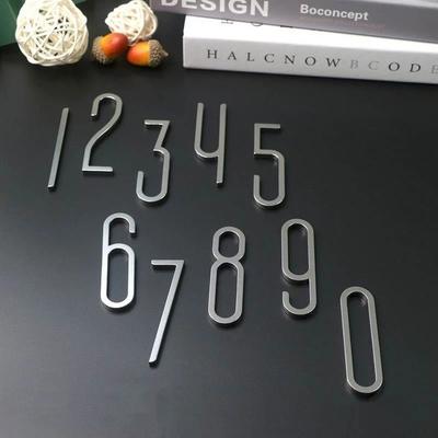 New Stainless Steel Door Number Plates Silver Number 0-9 Door Numbers Number Signage For Hotels Apartments Offices