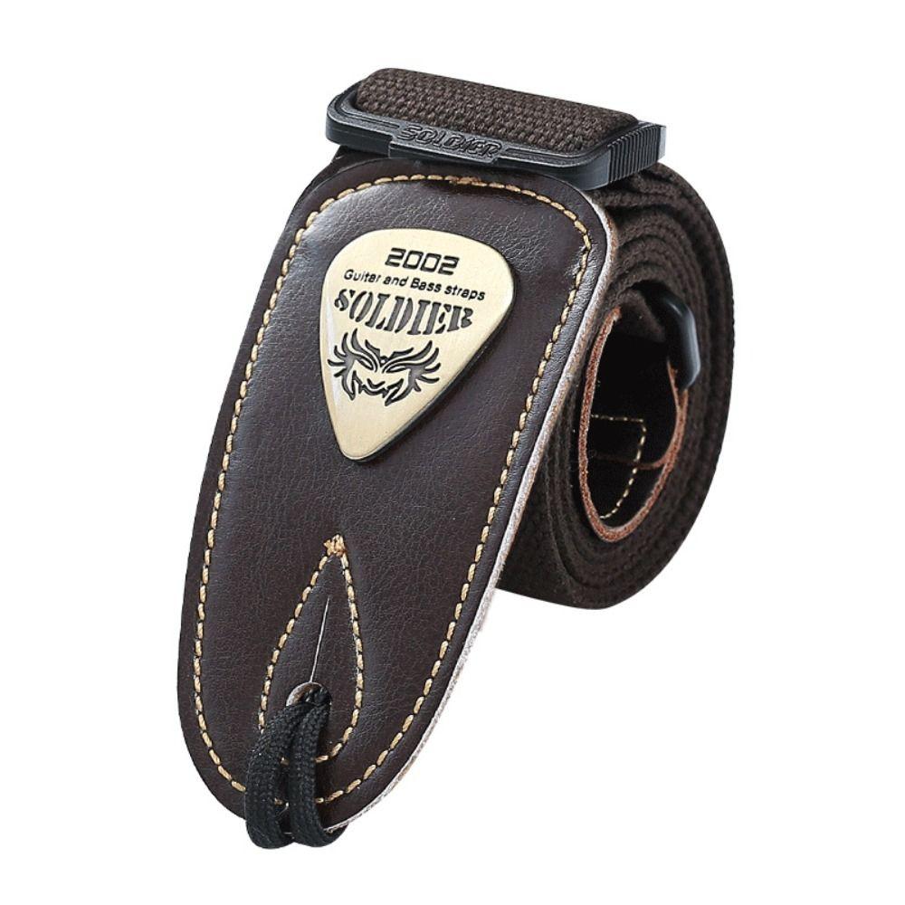 

Shoulder Strap Guitar Strap Adjustable Electric Bass Belt Acoustic Guitar Belt Music Hobby коричневий