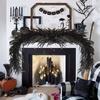 Halloween Garland Decorations Black Artificial Branch Fake Pine Vine Wall Hanging Ornament Festival Fireplace Decor 150CM