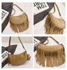 Lightweight Tassel Underarm Bag: Trendy Retro Saddle Design with Versatile Studded Details for Autumn and Winter Fashion