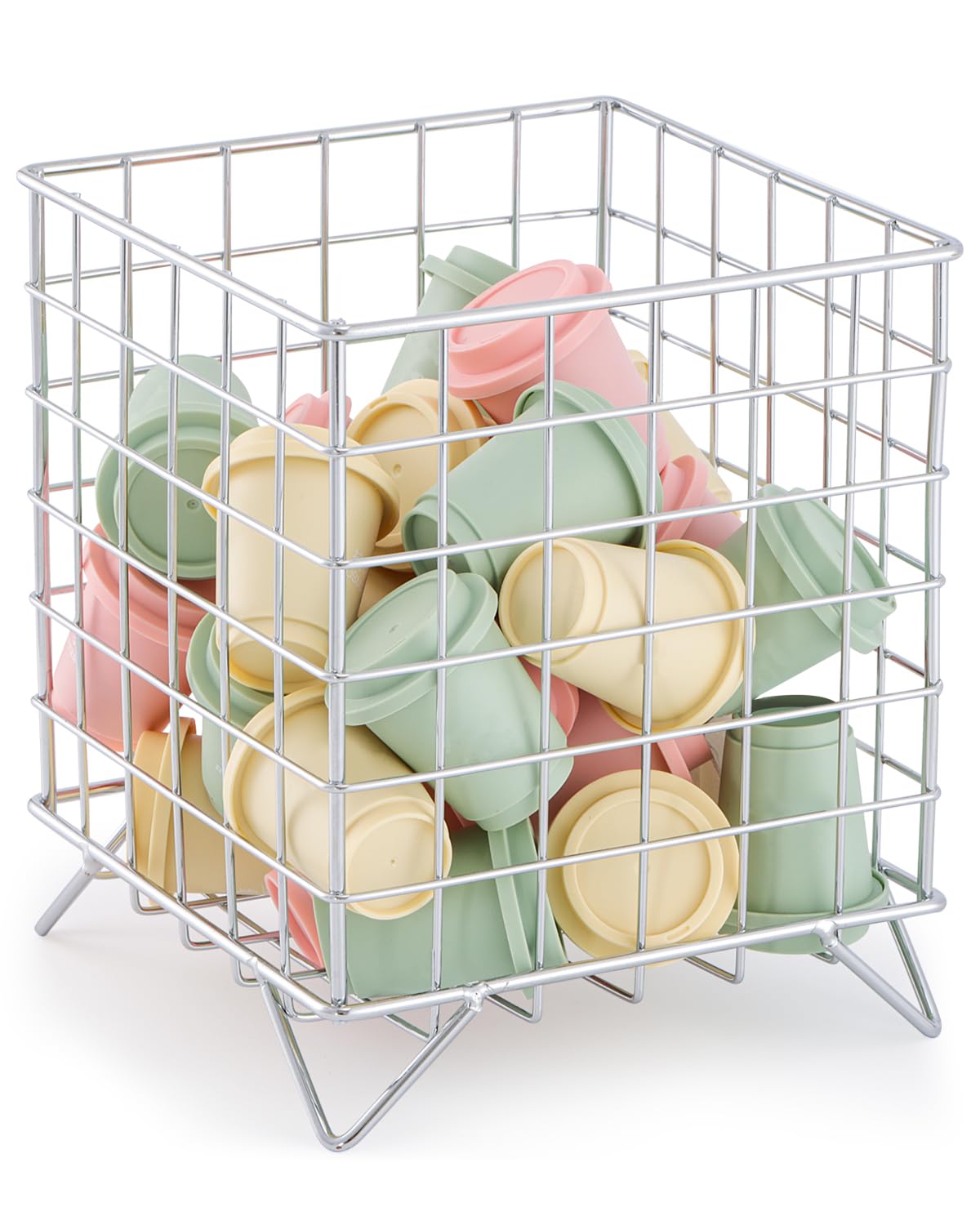 

Metal Coffee Pod Holder, Large Capacity K-Cup Organizer Rack for Kitchen Counter & Office Desktop, Coffee Bar Storage Basket