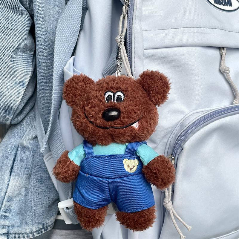 Очаровательный Плюшевый Мишка Брелок Милый Аксессуар для Школьного Рюкзака Подарок синий