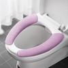 2Pc/set Reusable Warm Flannel Toilet Sticker Toilet Seat Covers Washable Toilet Seat Filling Bathroom Mat Seat Cover Universal