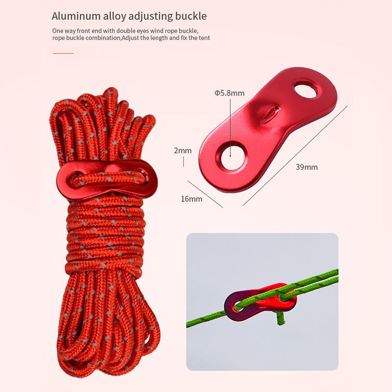4Mm Thick Wind Rope Outdoor Windproof Rope Support Rod Pull Rope 4M Tent Rope