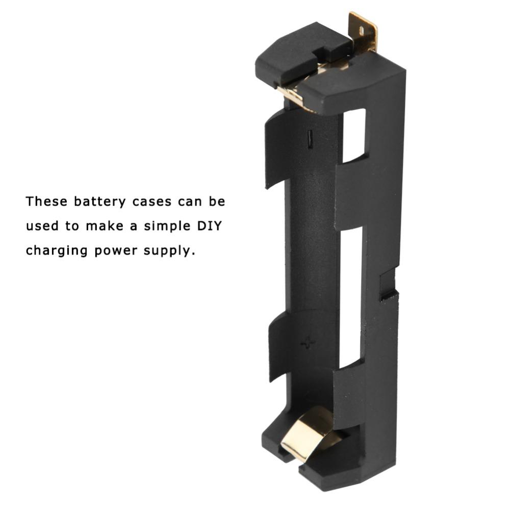 5Pcs 77*20.8mm Battery Case Black Battery Storage Case for SMD 18650 Battery Organization