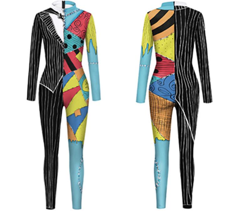 Halloweenský cosplay overal Sally vytištěný na 3D tiskárně