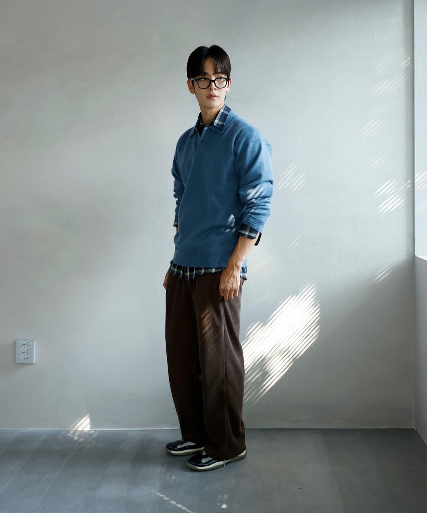 SIGNATURE Soft Heavy Corduroy One-Pleat Elastic Pants [3 Colors]