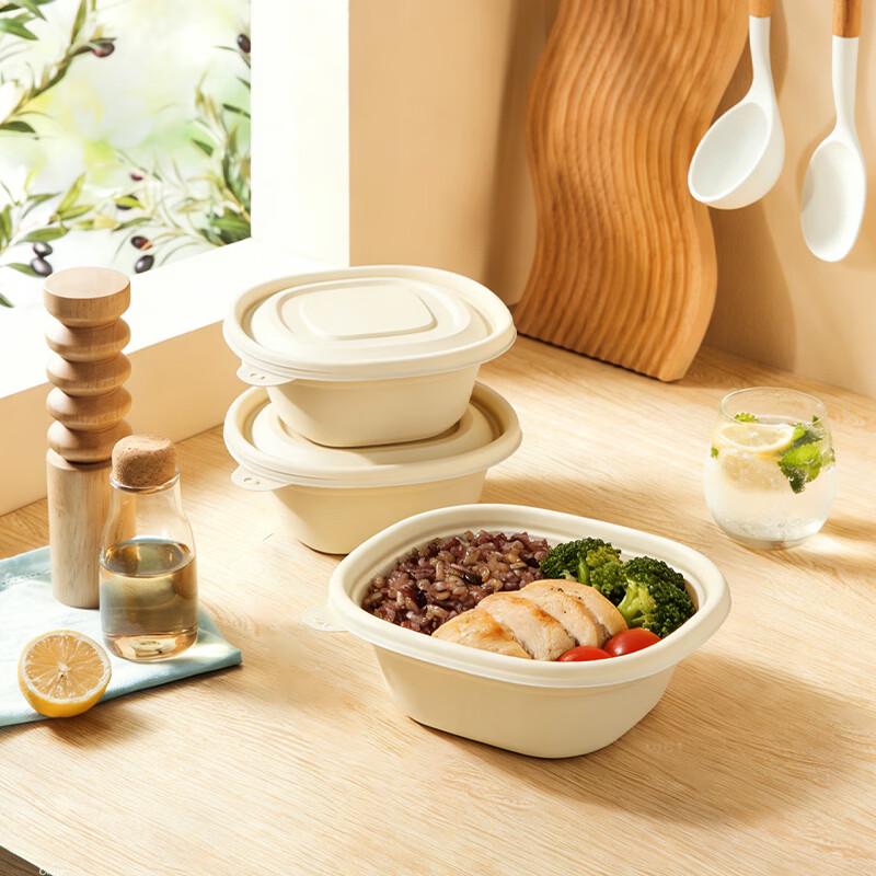 Jiwanggu Biodegradable Corn Starch Round Takeaway Boxes