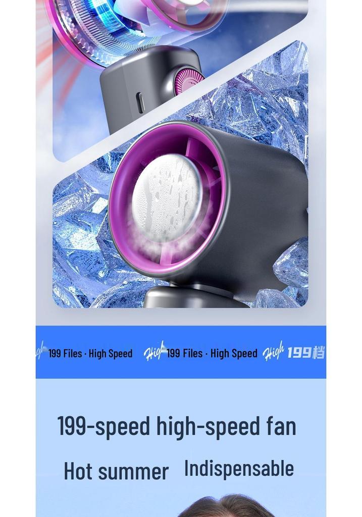 Portable Silent Cooling Mini USB Rechargeable Handheld Fan with Ice Pack