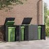 VidaXL Wheeled Storage for Trash Cans for 4 Bins Anthracite, Trash Can Storage, 3279984