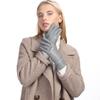 European and American Women's Colorful Sheepskin Gloves Fashionable Winter Warm Plus Velvet Outdoor Genuine Leather Gloves