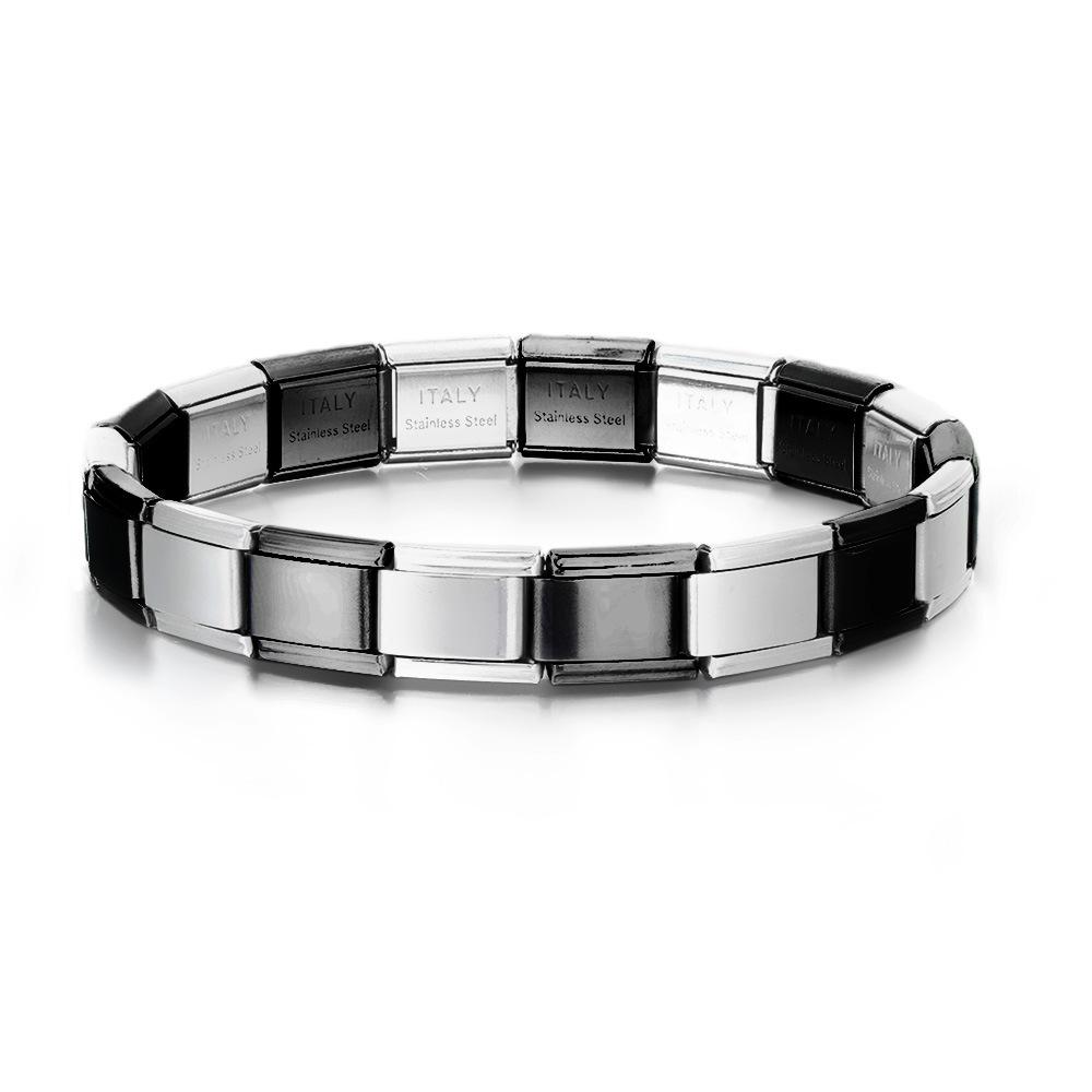 9mm breites Italienisches Edelstahl Charm Armband Mode Männer Mädchen Modulares Armband Hohe Qualität DIY Fabrik