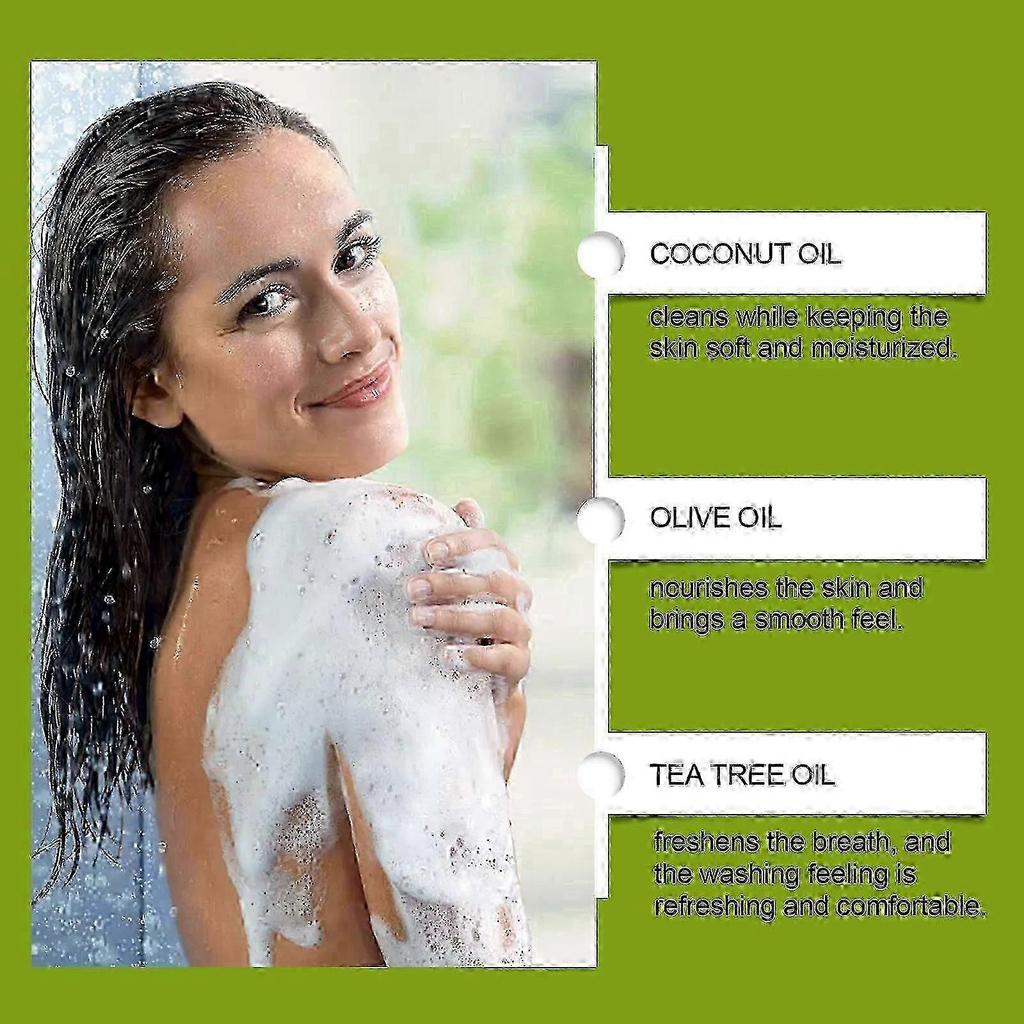 3X Tea Tree Soap Antifungal Antibacterial Treatment for Face & Body Acne, Athlete's Foot, Tinea,Folliculitis Ringworm Jock Itch