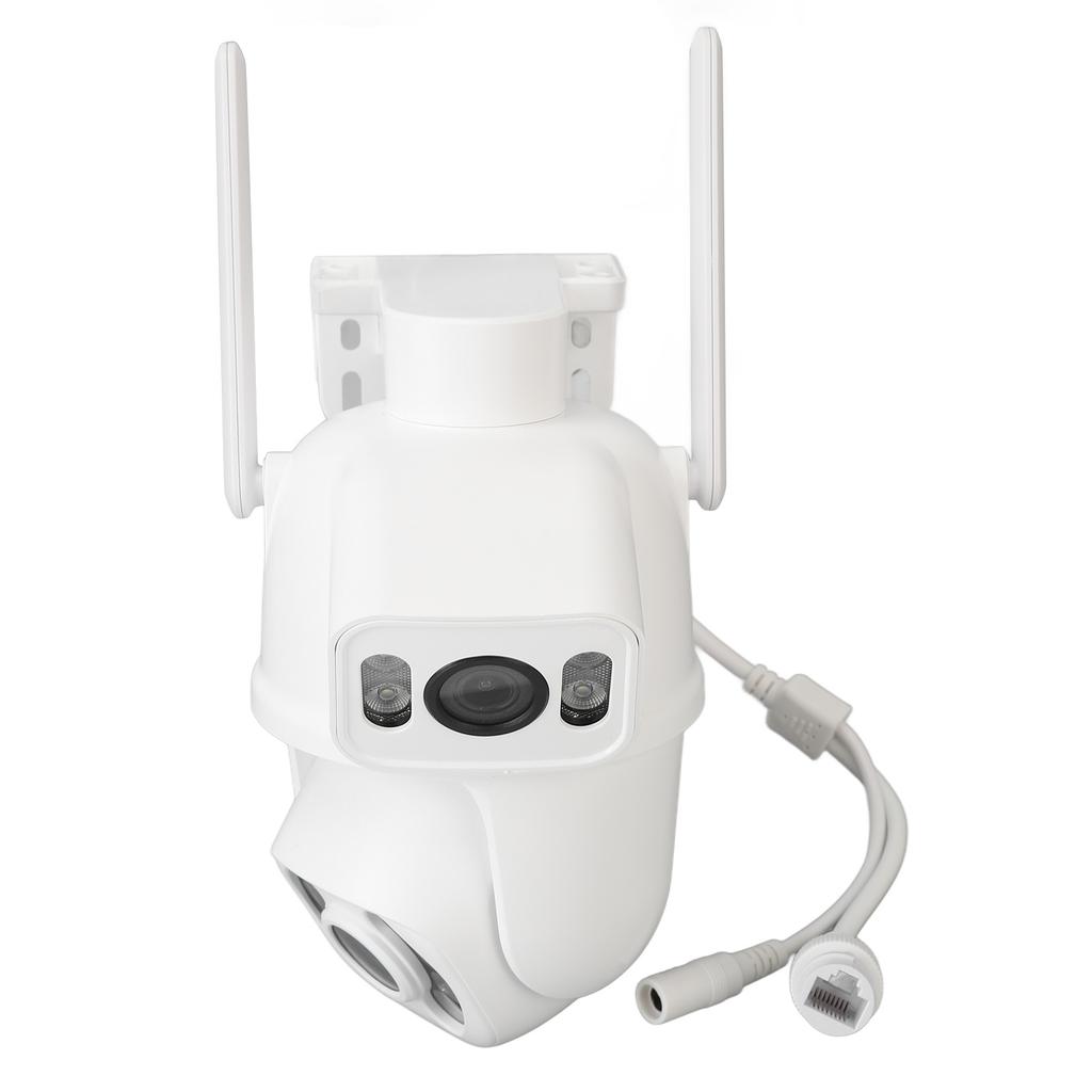 Security Camera WiFi Dual Lens 6MP Night Vision HD 110?240V Motion Detection for Home Outdoor US