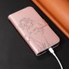 Leather Wallet Flip Case For OPPO A57S A77 A15 A15S A16 A16S A54S A17 A96 4G 5G Dandelion Embossed Design, Card Slots, Wrist Strap